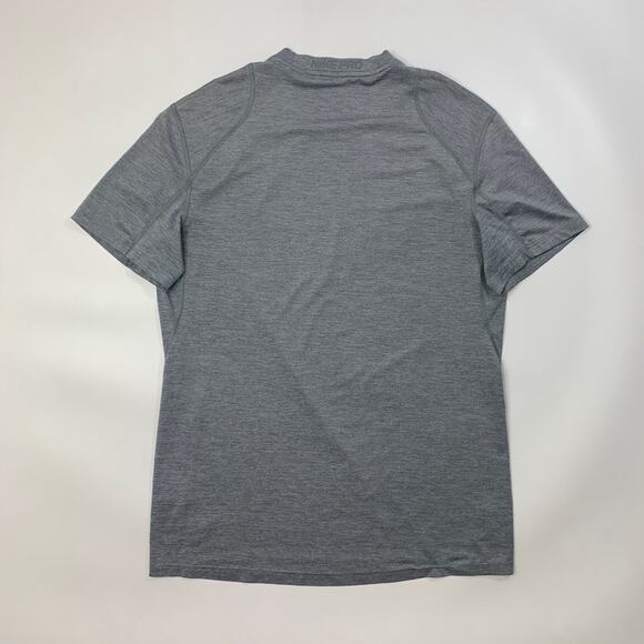 Nike Pro Shirt Mens L Large Cool Grey Dri Fit Fitted Short Sleeve Gym Train Run - Picture 7 of 12